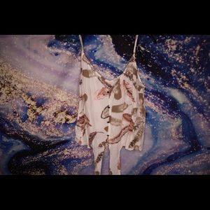 Feather Knotted Tank Top